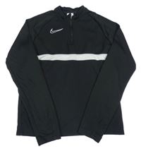Černo-bílá funkční sportovní mikina s logem Nike 