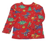 Červené triko s dinosaury Primark