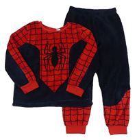 Červeno-tmavomodré plyšové pyžamo se Spider-manem PRIMARK