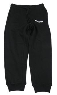 Černé teplé tepláky s nápisem