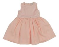 Světlerůžovo-broskvové slavnostní šaty s mašlí carter's