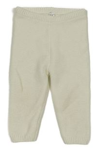 Smetanové žinylkové pletené kalhoty George