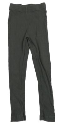 Tmavošedé žebrované legíny George