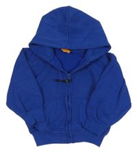 Safírová propínací mikina s kapucí Uneek