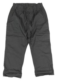 Tmavošedé cargo plátěné kalhoty H&M