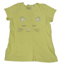 Žluté tričko s kočičkou alive