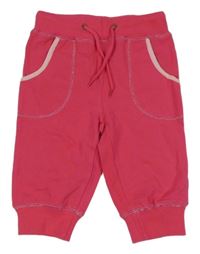 Malinové crop tepláky MISS ONE