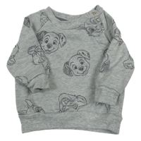 Šedá melírovaná mikina s Disney zvířátky Disney