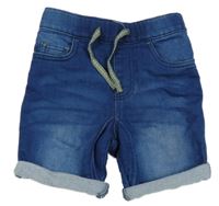 Modré teplákové riflové kraťasy Kids