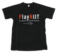 Černé sportovní tričko s nápisy ROLY