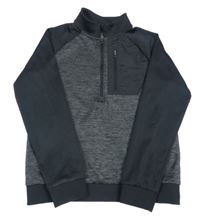 Tmavošedo-černá melírovaná funkční sportovní mikina UNDER ARMOUR