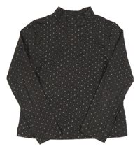 Tmavošedo-zlatý puntíkatý rolák H&M