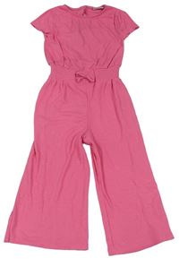 Růžový žebrovaný kalhotový overal Matalan