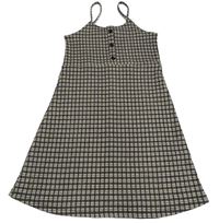 Hnědo-černé kostkované šaty s knoflíky Primark