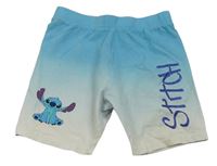 Světlemodro-bílé ombré elastické kraťasy se Stitchem Primark