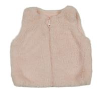 Růžová kožešinová podšitá vesta Peacocks