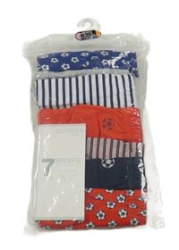 Nové - 7x slipy - 2x pruhované + 2x s fotbalovými míči + modré + tmavomodré + šedé melírované Dunnes