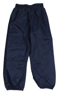 Tmavomodré šusťákové nepromokavé kalhoty