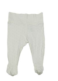 Smetanové puntíkaté polodupky H&M