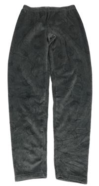 Tmavošedé plyšové pyžamové kalhoty s měsíci C&A