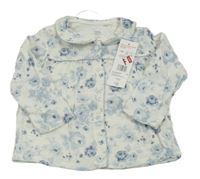 Nové - Bílá květovaná mušelínová halenka s límečkem F&F