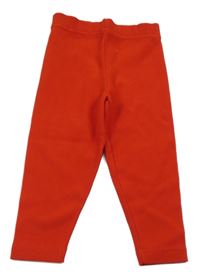 Červené žebrované silné legíny