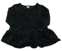 Černá sametová šatová tunika H&M