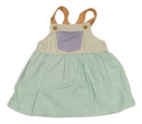 Mátovo-béžovo-lila riflové laclové šaty H&M