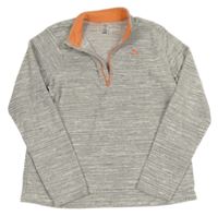 Světlešedá vzorovaná fleecová funkční mikina Quechua