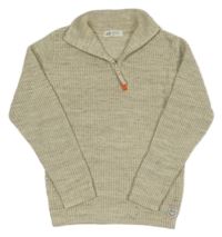 Béžový melírovaný svetr H&M