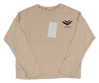 Nové - Světlerůžové úpletové triko s flitry Name it