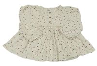 Smetanová puntíkatá tunika s knoflíky Topomini