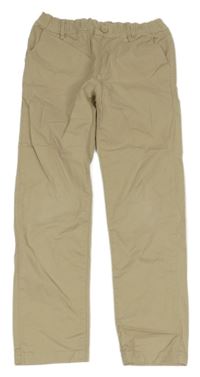 Béžové plátěné kalhoty Manor