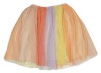 Žluto-lila-meruňková třpytivá tylová sukně H&M