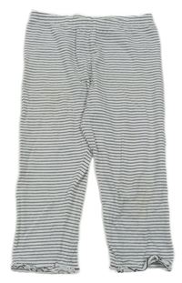 Bílo-černé pruhované capri legíny H&M