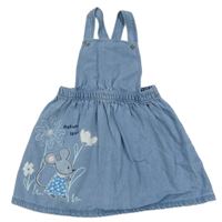 Modré riflové laclové šaty s myškou M&S