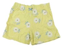 Žluté květované pyžamové kraťasy Mothercare