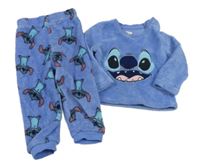 Modré chlupaté pyžamo se Stitchem Primark