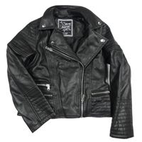 Černý koženkový křivák C&A