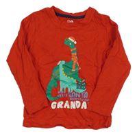 Červené triko s dinem Nutmeg