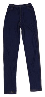 Tmavomodré legíny riflového vzhledu