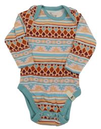 Oranžovo-modré vzorované body 