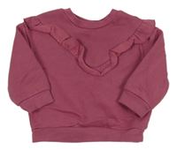 Růžová mikina s volánkem Primark