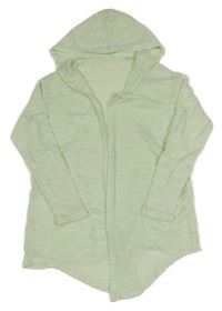 Mintový lehký svetrový cardigan s kapucí C&A