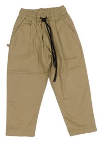 Béžové plátěné kalhoty 