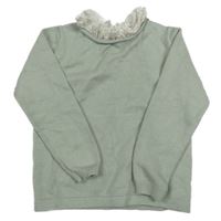 Světlezelený lehký svetr madeirou Primark