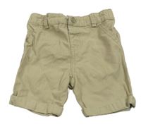 Béžové plátěné kraťasy s kapsami F&F