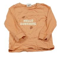 Oranžové pyžamové triko s nápisem Lily & Dan