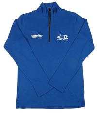 Modré thermo funkční triko s nápisem 