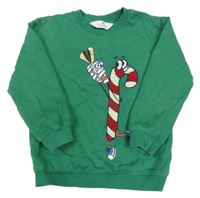 Zelená mikina s obrázkem H&M